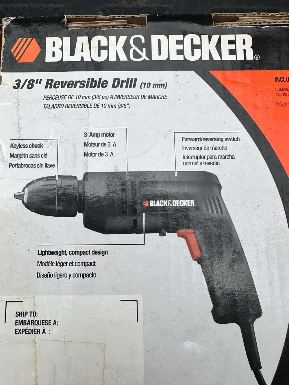 Black & Decker 3/8" Reversible Drill Model 7152